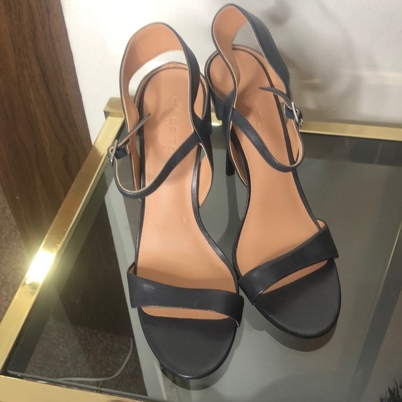 Halston Heritage Shoes - Halston heritage deep blue strappy heels size 8​